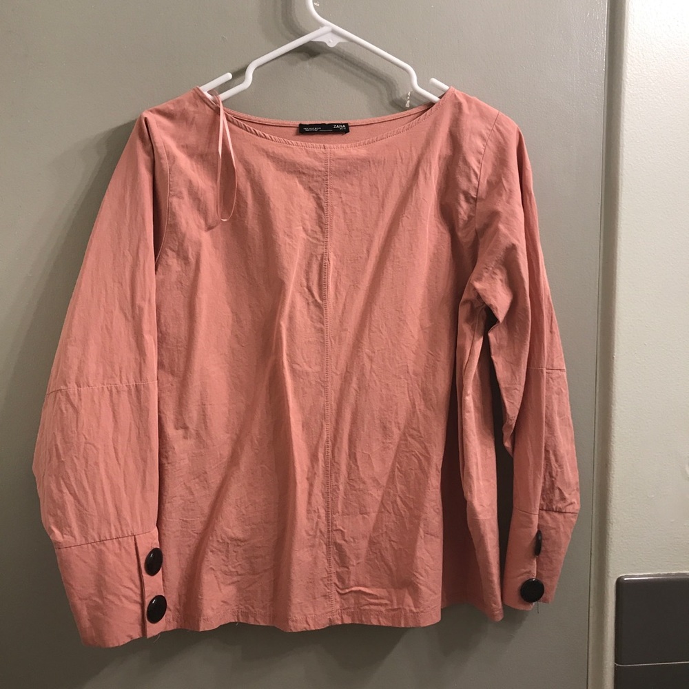 Zara boat neck blouse